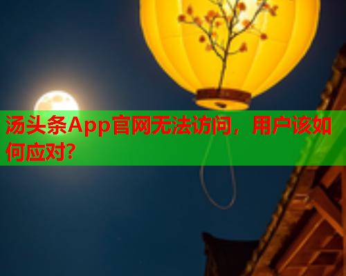 汤头条App官网无法访问，用户该如何应对？