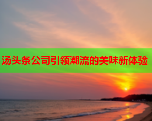 汤头条公司引领潮流的美味新体验